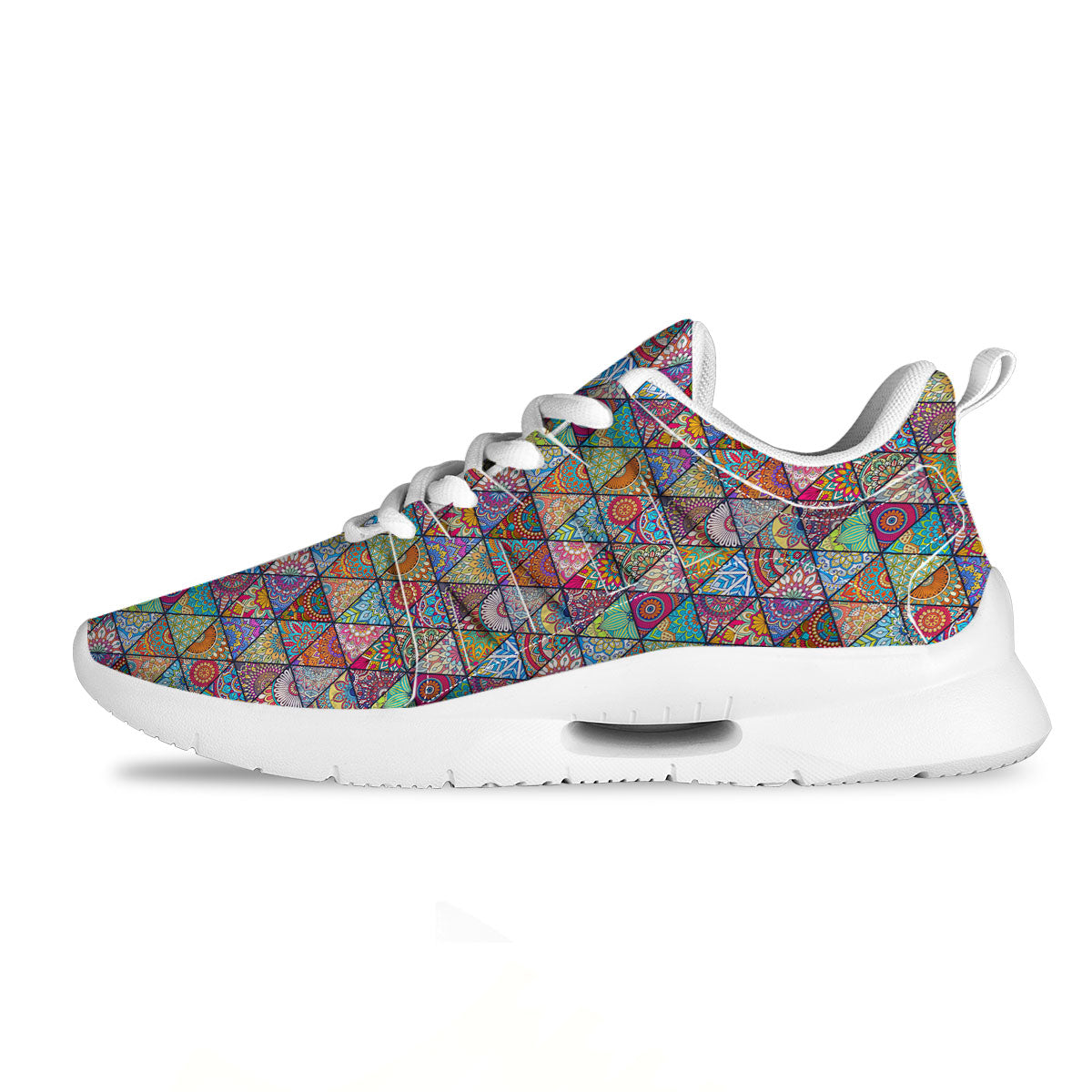 Patchwork Ethnic Mandala Print Pattern Tennis Shoes-grizzshop