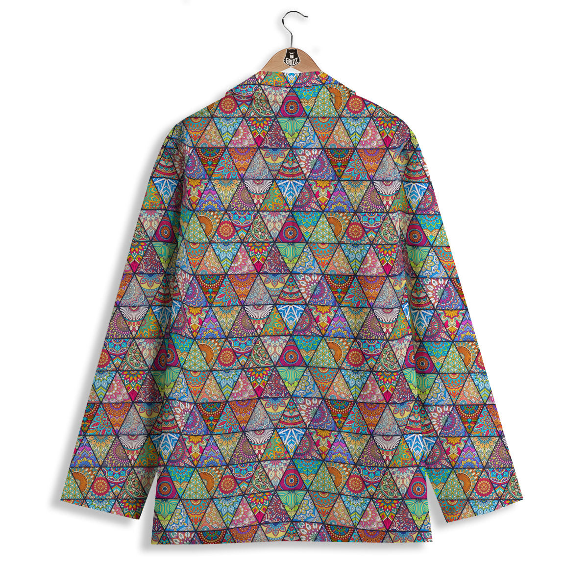 Patchwork Ethnic Mandala Print Pattern Women's Blazer-grizzshop