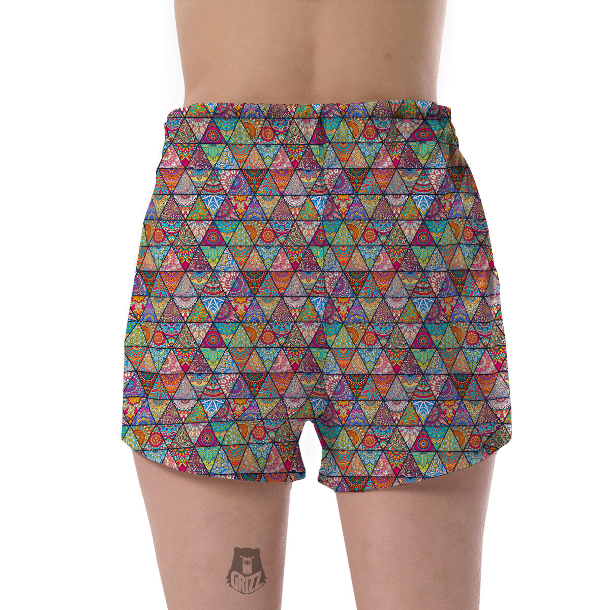 Patchwork Ethnic Mandala Print Pattern Women's Shorts-grizzshop