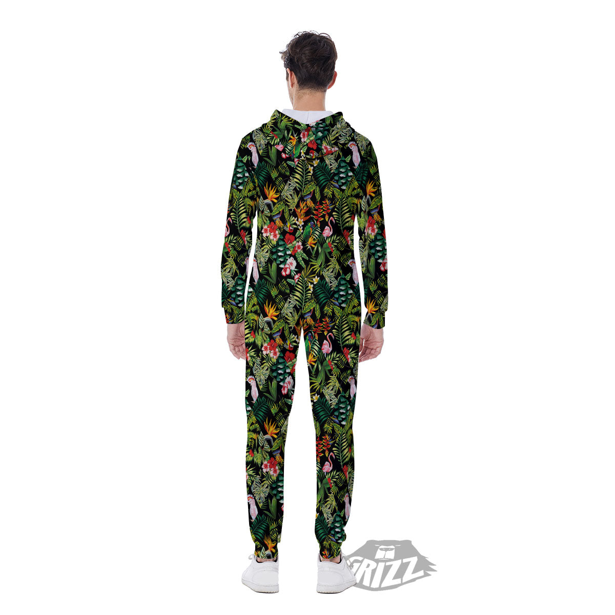 Patchwork Exotic Print Pattern Men's Jumpsuit-grizzshop