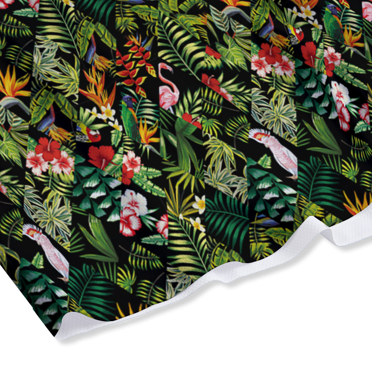 Patchwork Exotic Print Pattern Mesh Shorts