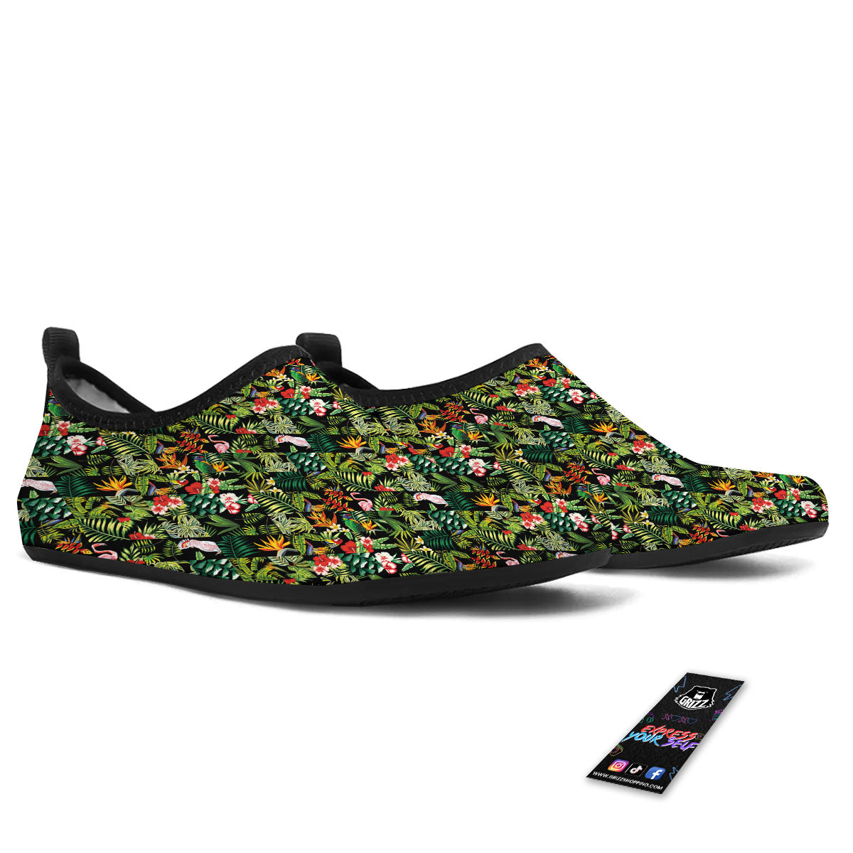 Patchwork Exotic Print Pattern Water Shoes-grizzshop