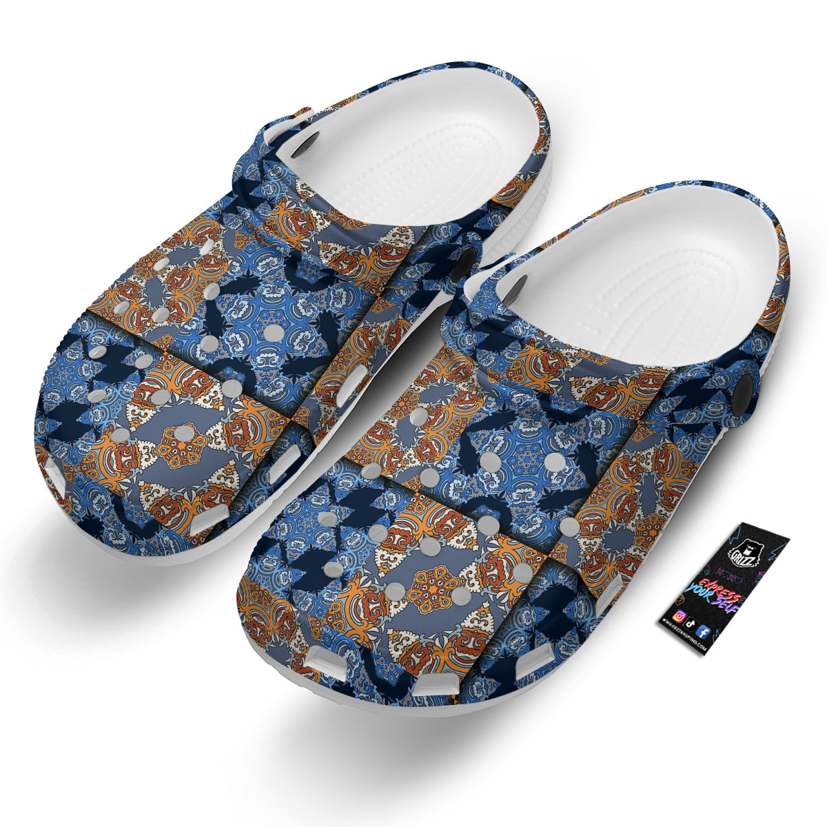 Patchwork Floral Vintage Print Pattern Clog-grizzshop
