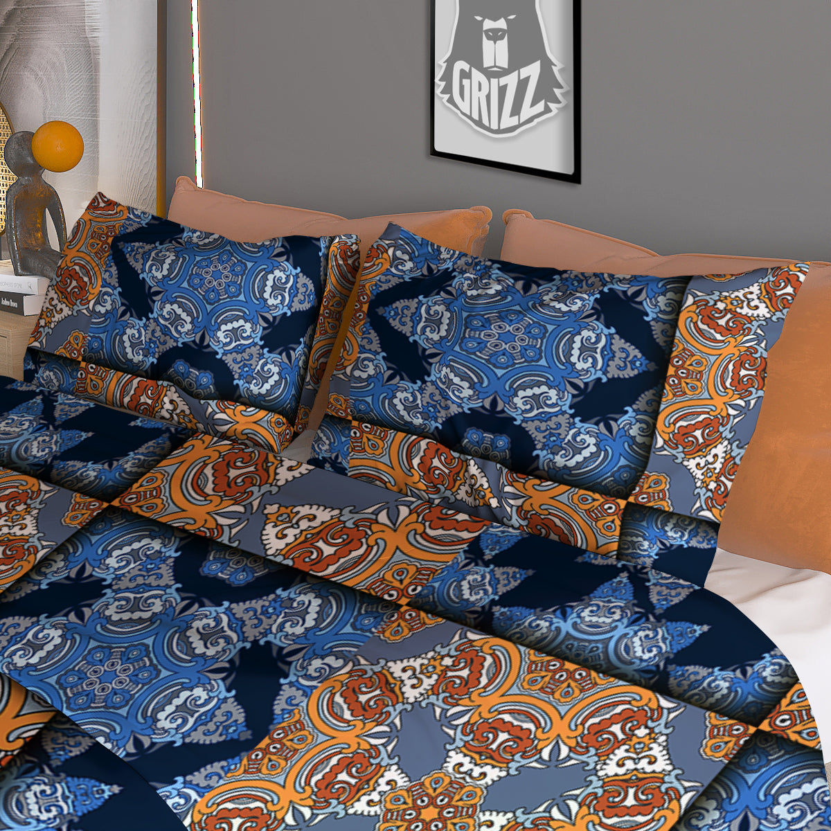 Patchwork Floral Vintage Print Pattern Duvet Cover Bedding Set