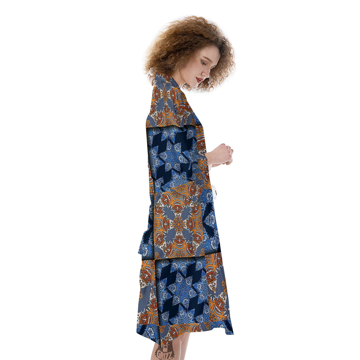 Patchwork Floral Vintage Print Pattern Kimono-grizzshop
