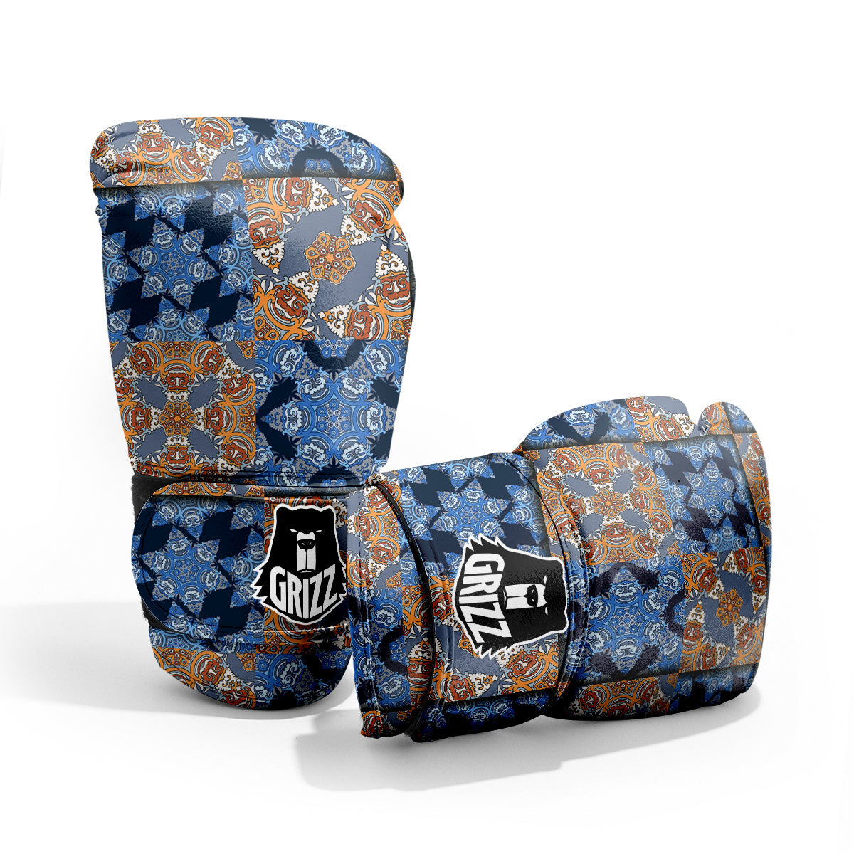 Patchwork Floral Vintage Print Pattern Pro Boxing Glove