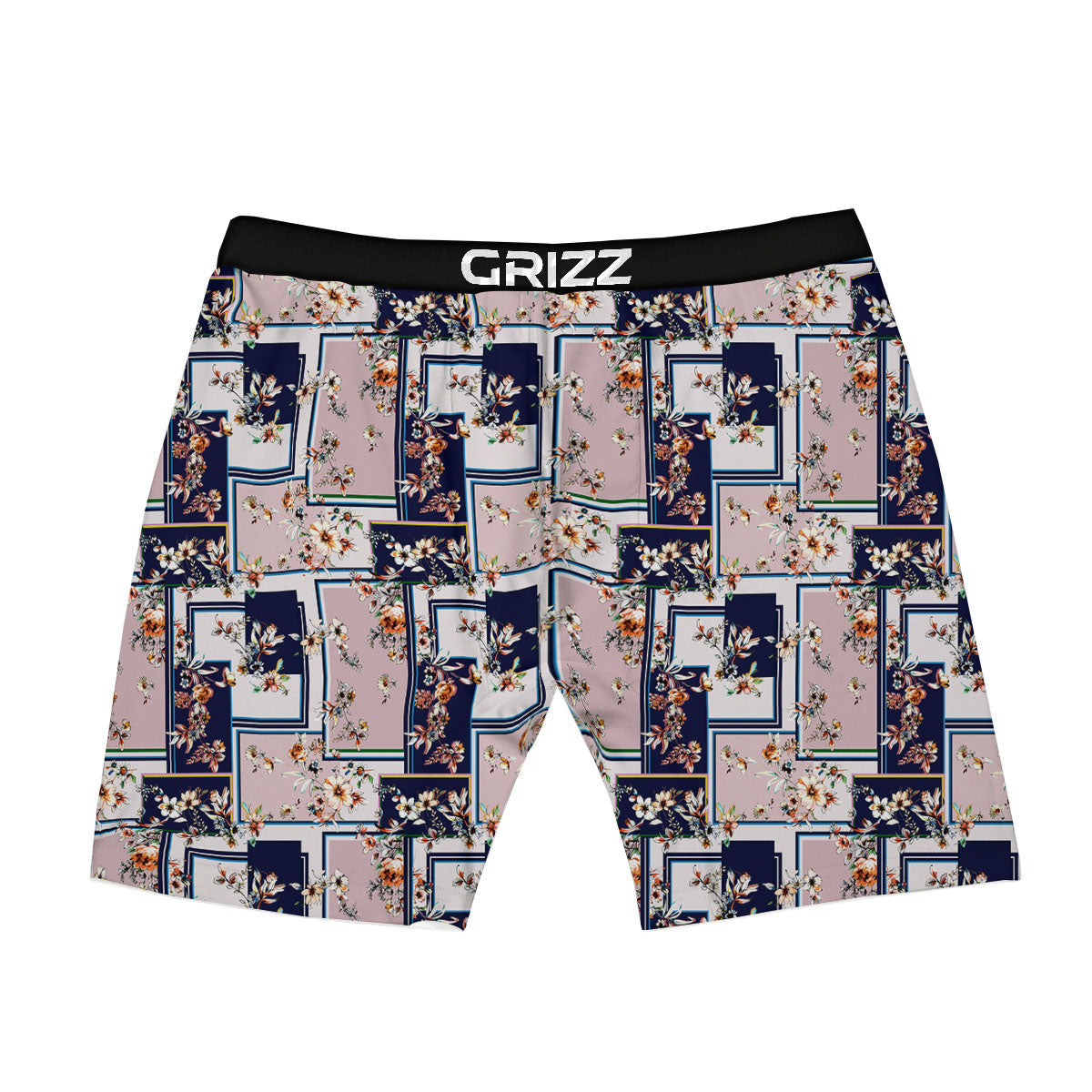Patchwork Flower Vintage Print Pattern Boxer Briefs-grizzshop