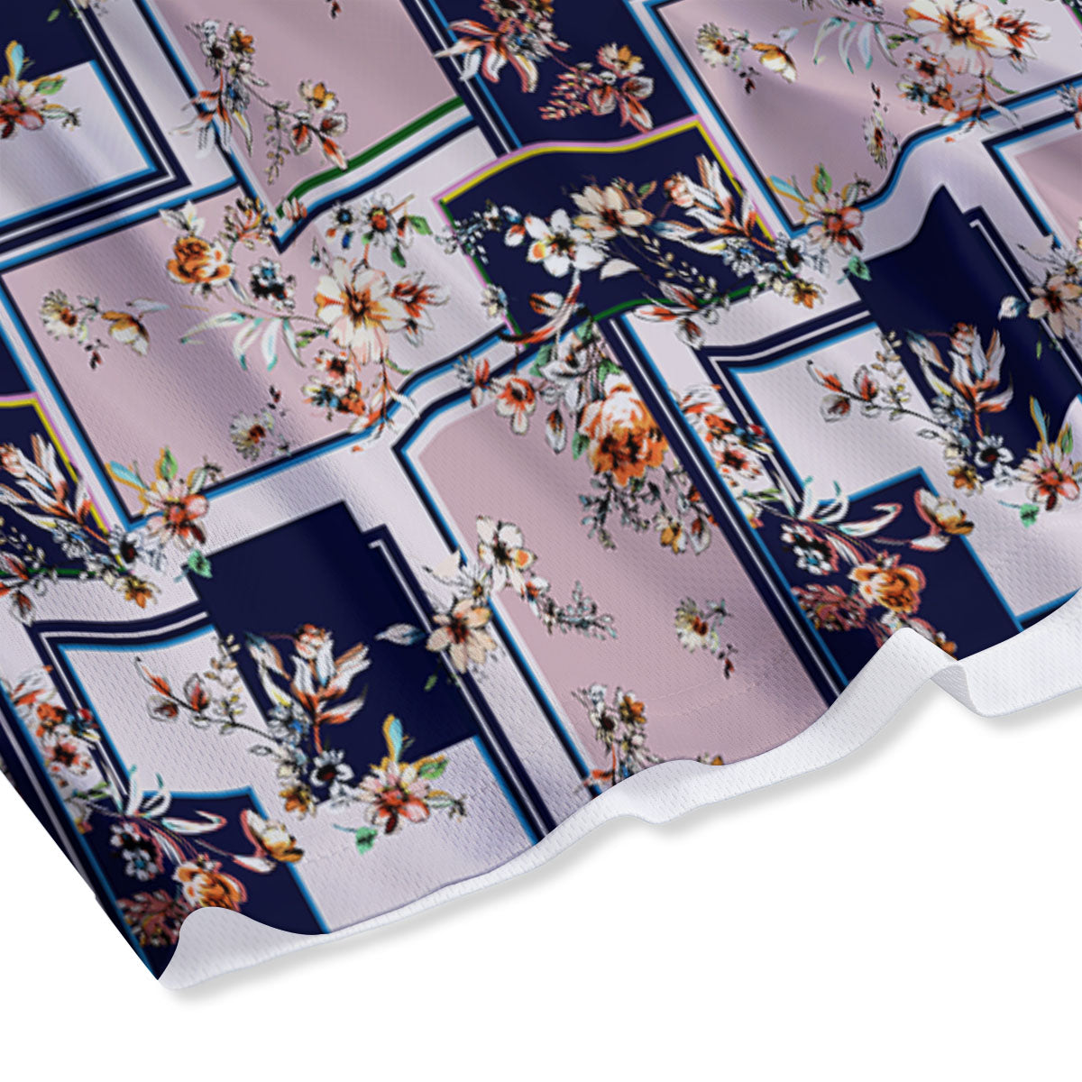 Patchwork Flower Vintage Print Pattern Mesh Shorts