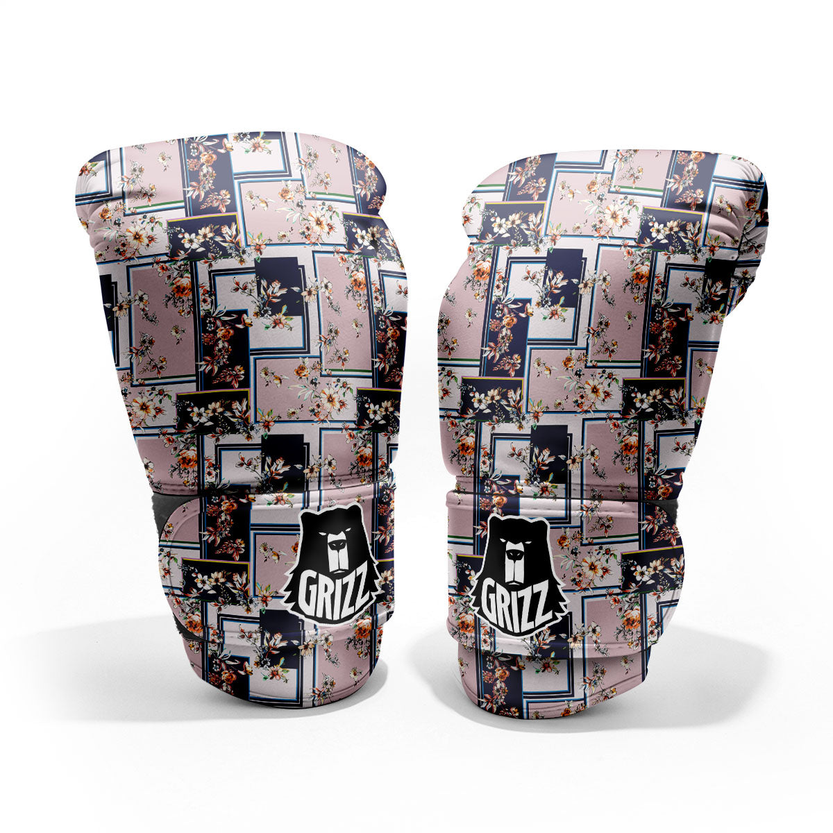 Patchwork Flower Vintage Print Pattern Pro Boxing Glove