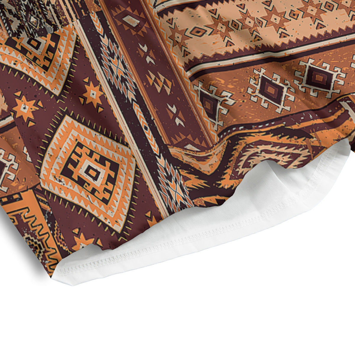 Patchwork Grunge Native American Print Pattern Men's Athletic Shorts-grizzshop