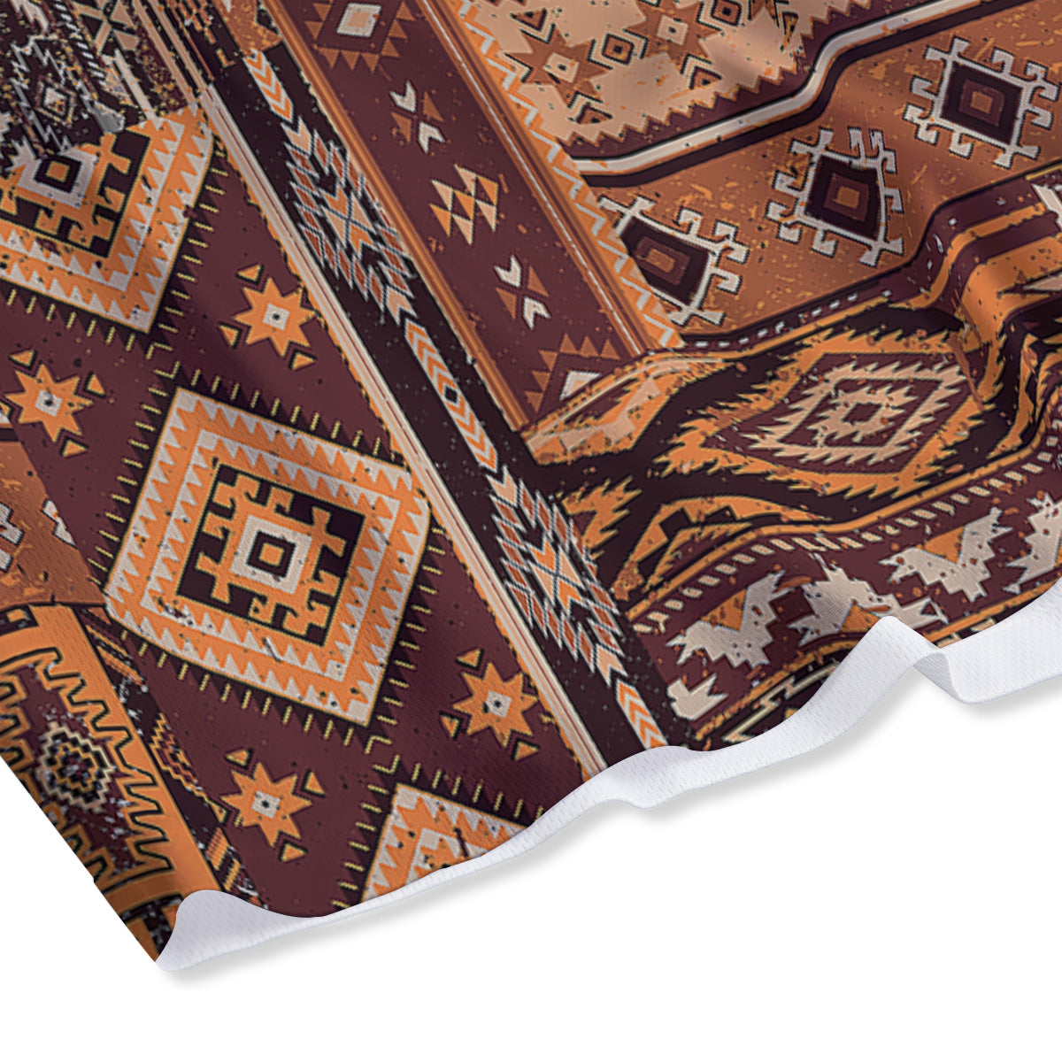 Patchwork Grunge Native American Print Pattern Mesh Shorts-grizzshop
