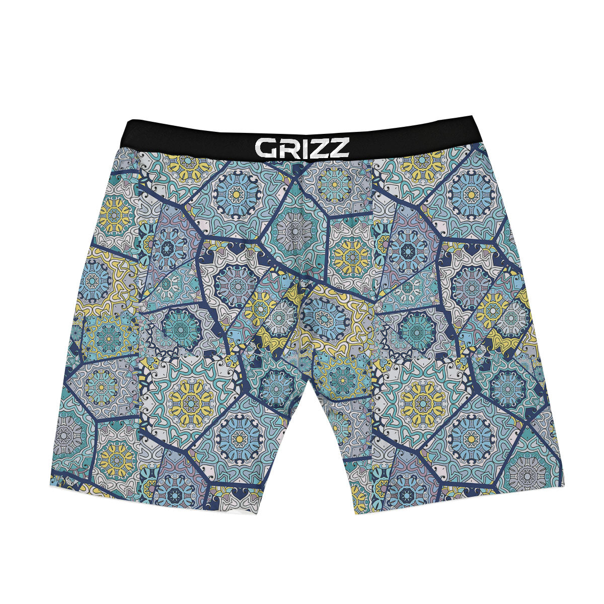 Patchwork Indian Floral Print Pattern Boxer Briefs-grizzshop