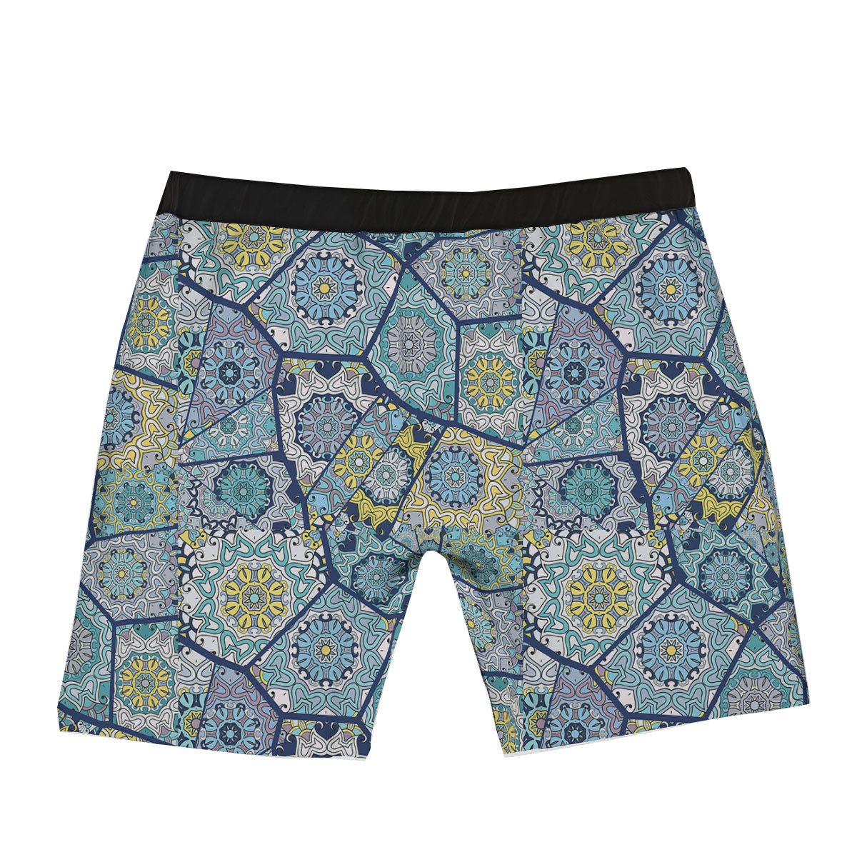 Patchwork Indian Floral Print Pattern Boxer Briefs-grizzshop