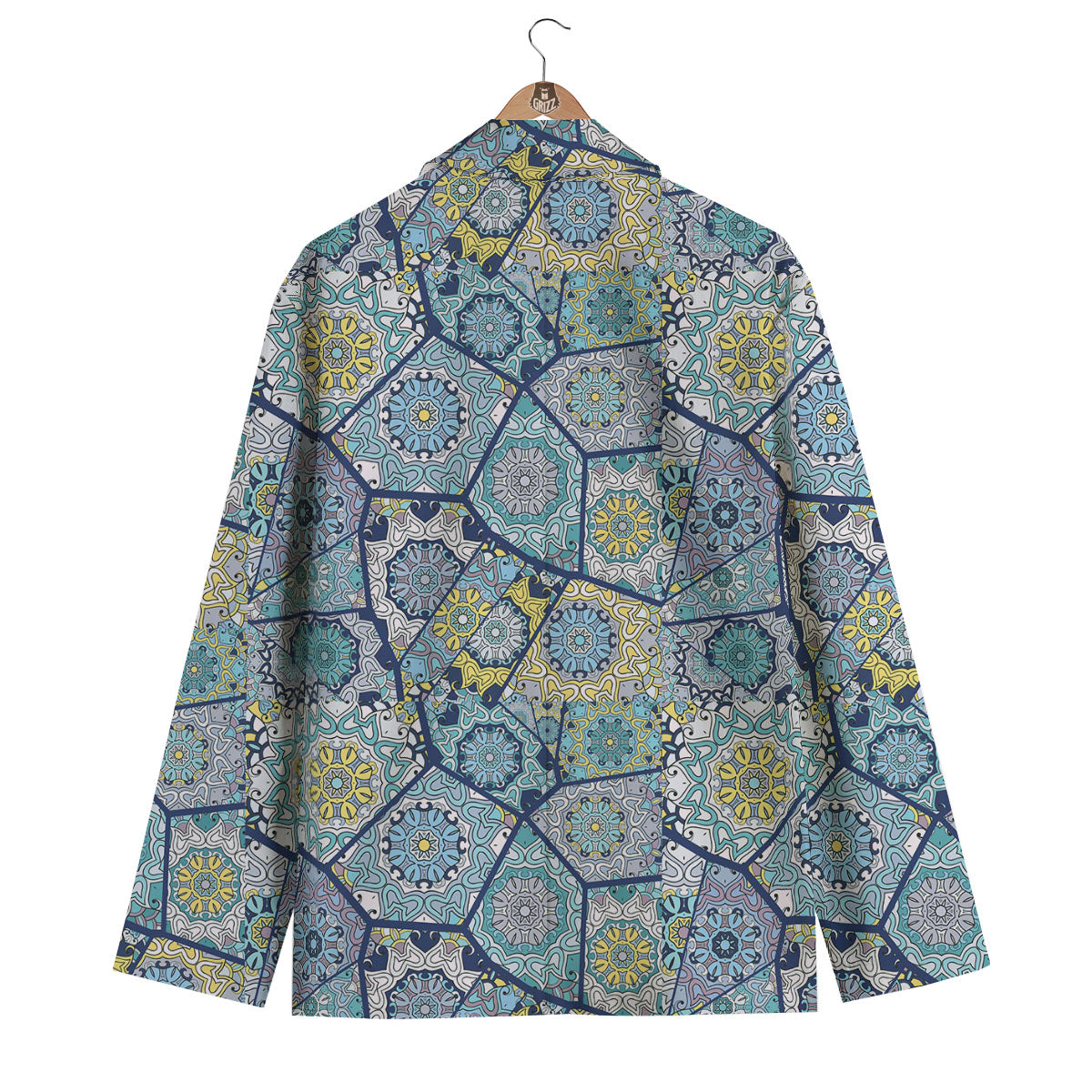 Patchwork Indian Floral Print Pattern Men's Blazer-grizzshop