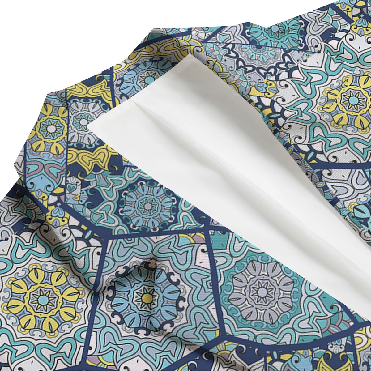 Patchwork Indian Floral Print Pattern Men's Blazer-grizzshop
