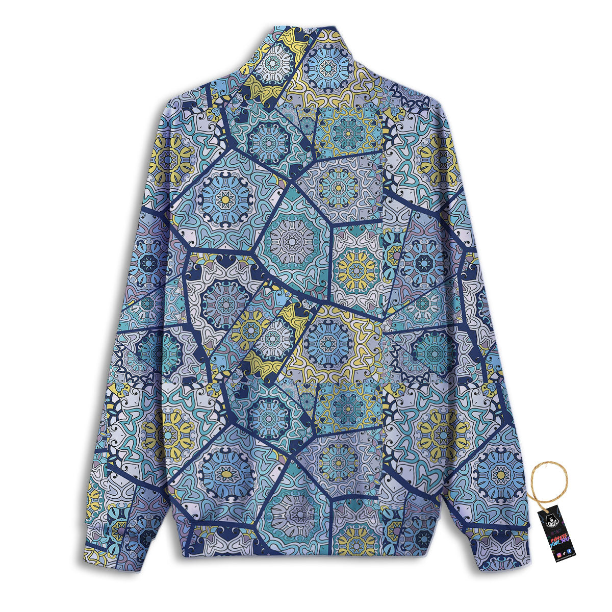 Patchwork Indian Floral Print Pattern Track Jacket-grizzshop