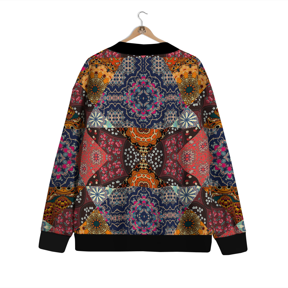 Patchwork Indian Flower Mandala Print Pattern Cardigan-grizzshop