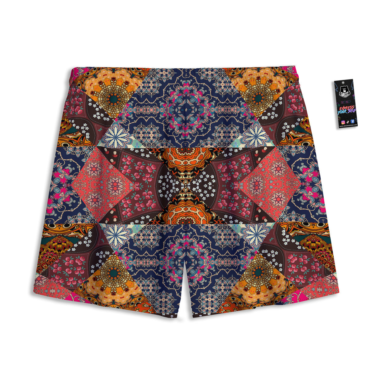 Pharaohs And Gods Egyptian Print Mesh Shorts