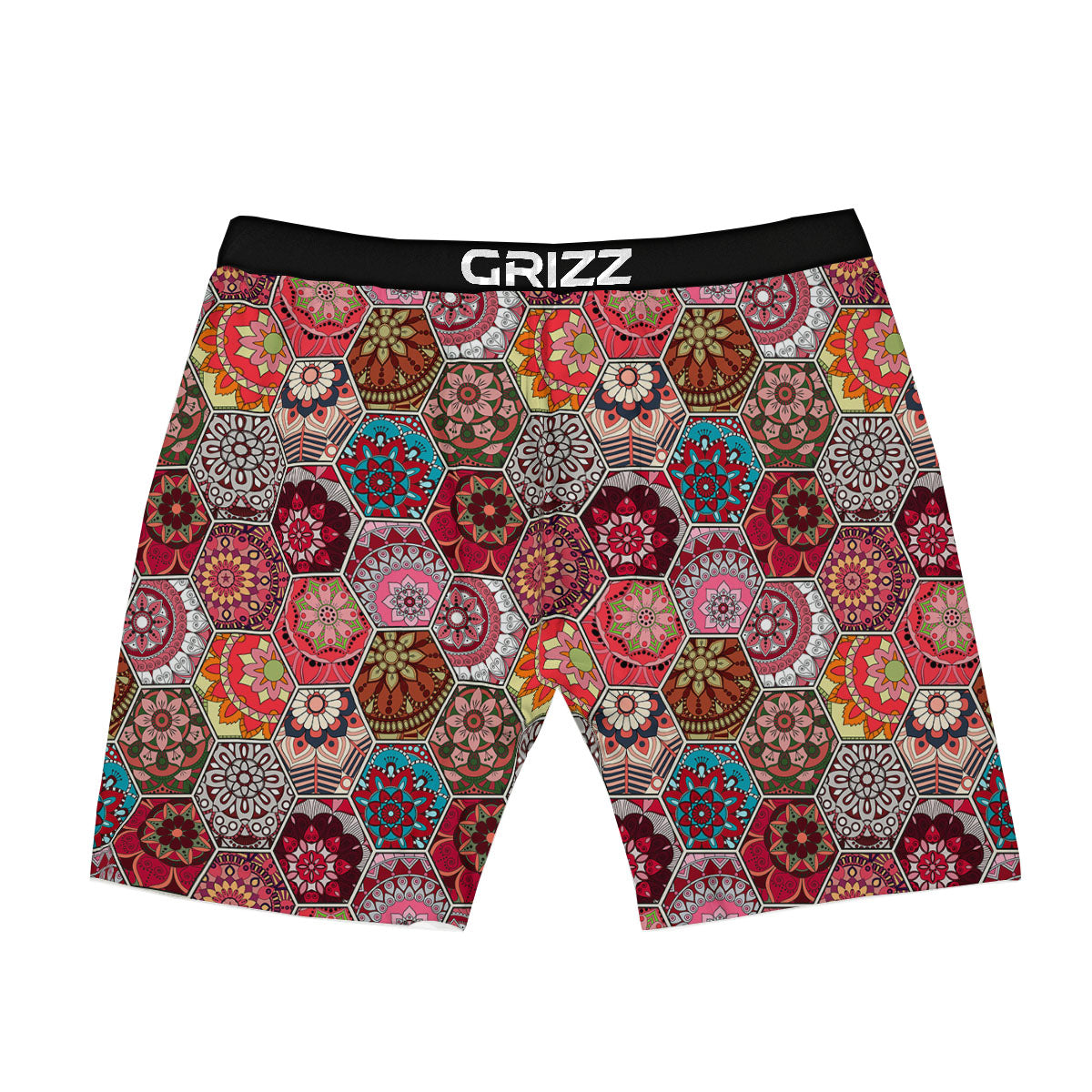 Patchwork Indian Print Pattern Boxer Briefs-grizzshop