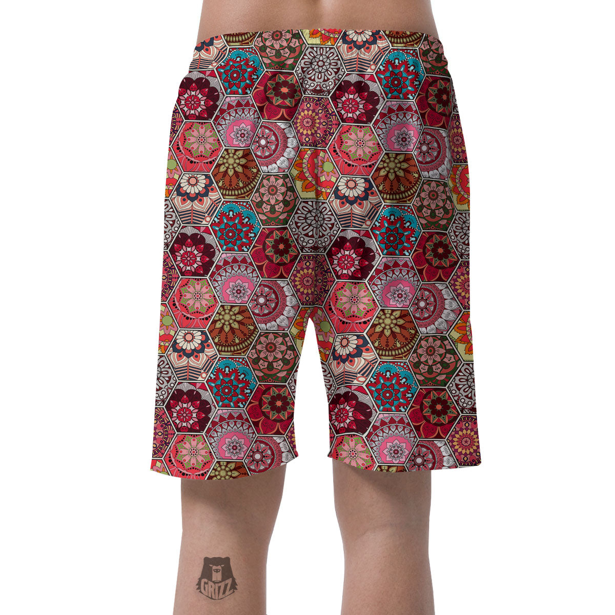 Patchwork Indian Print Pattern Men's Shorts-grizzshop