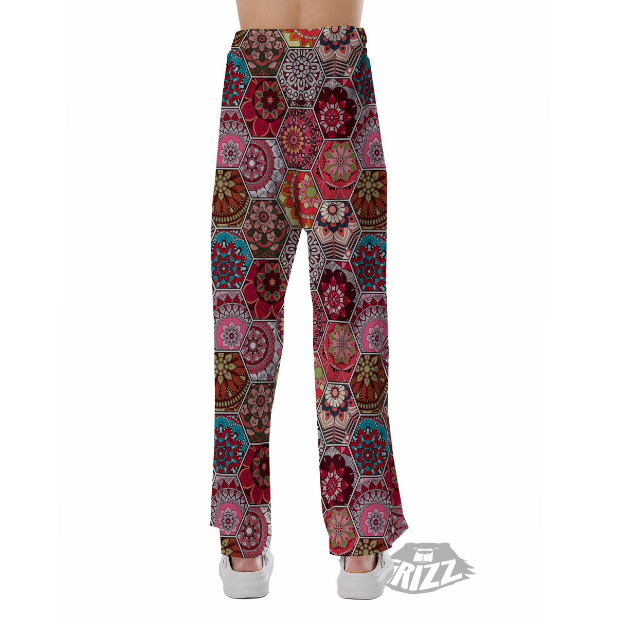 Patchwork Indian Print Pattern Pajama Pants-grizzshop