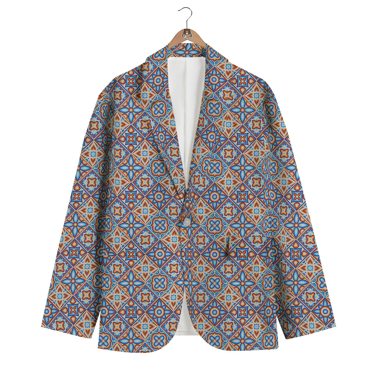 Patchwork Mosaic Print Pattern Men's Blazer-grizzshop