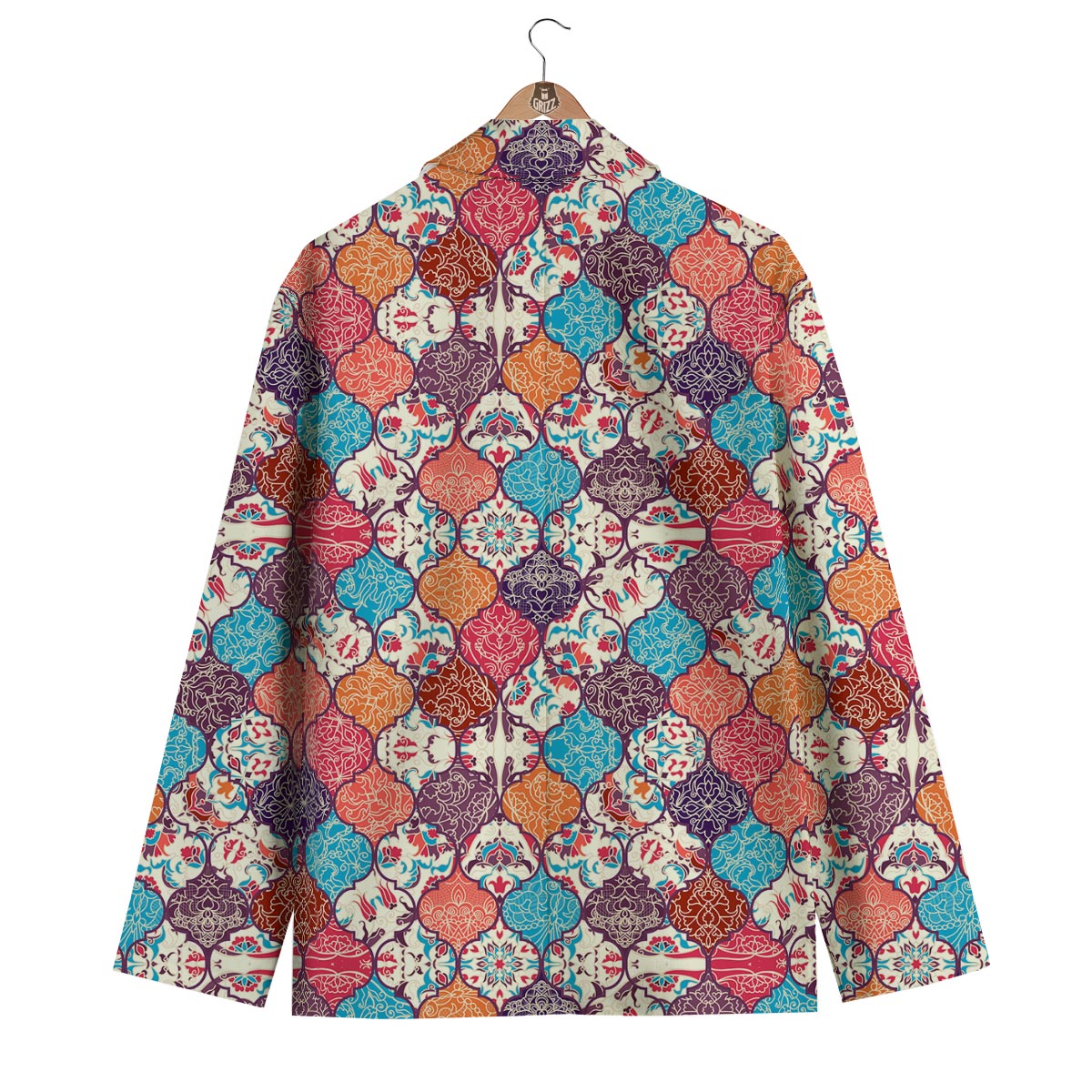 Patchwork Pattern Print Men's Blazer-grizzshop
