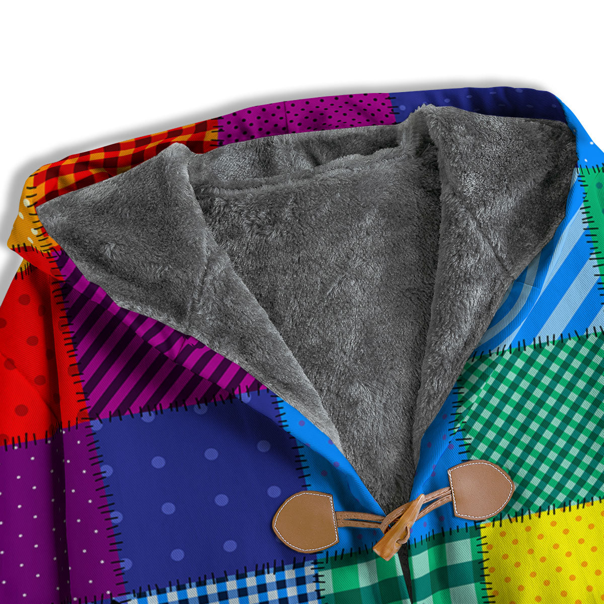 Patchwork Rainbow Print Pattern Men's Windbreaker Jacket-grizzshop