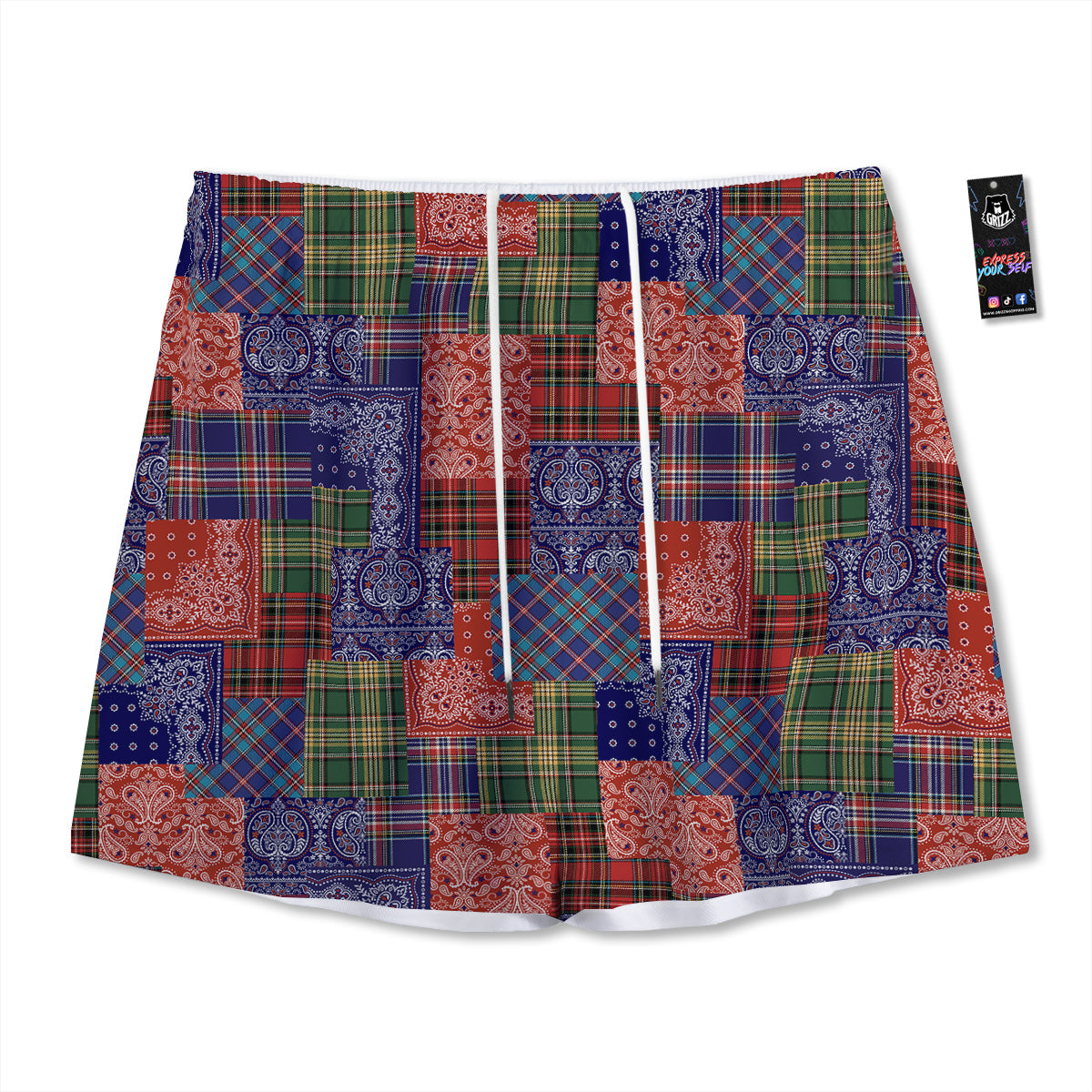 Playing Cards Four Kings Print Mesh Shorts