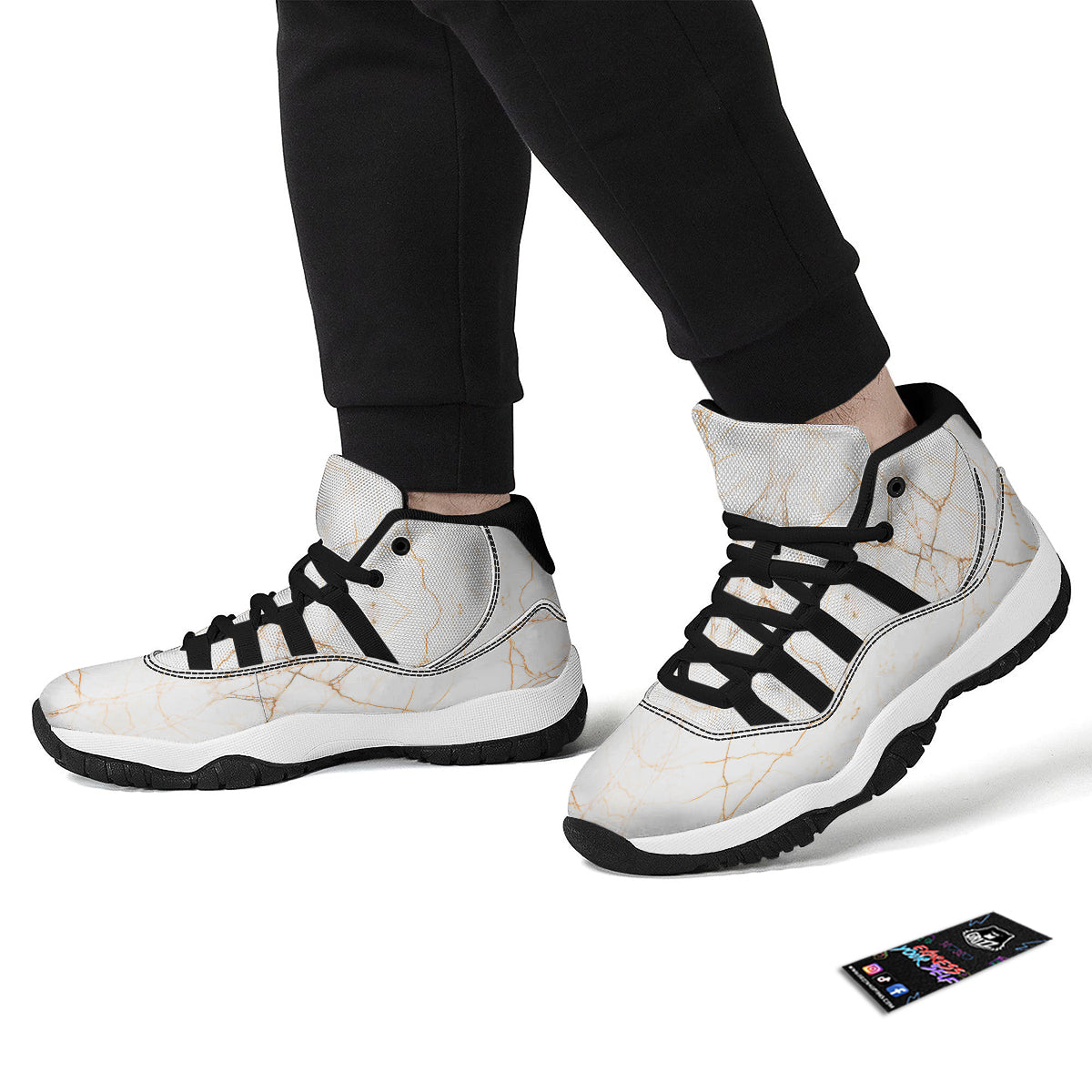 Patchwork Tiger Skin Print Pattern Black Bball Shoes-grizzshop