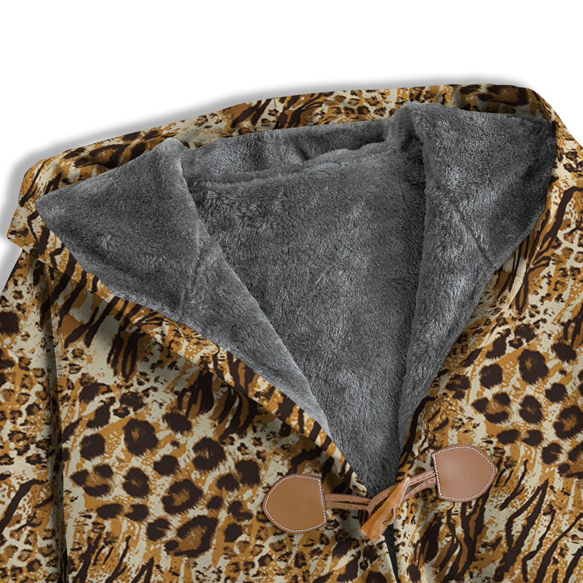 Patchwork Tiger Skin Print Pattern Men's Windbreaker Jacket-grizzshop