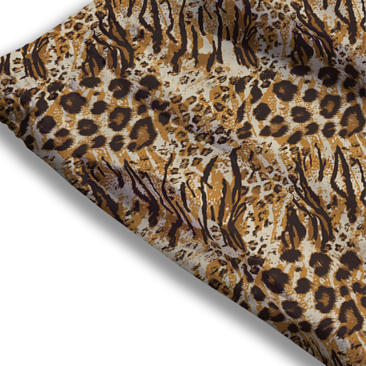 Patchwork Tiger Skin Print Pattern Mesh Shorts-grizzshop