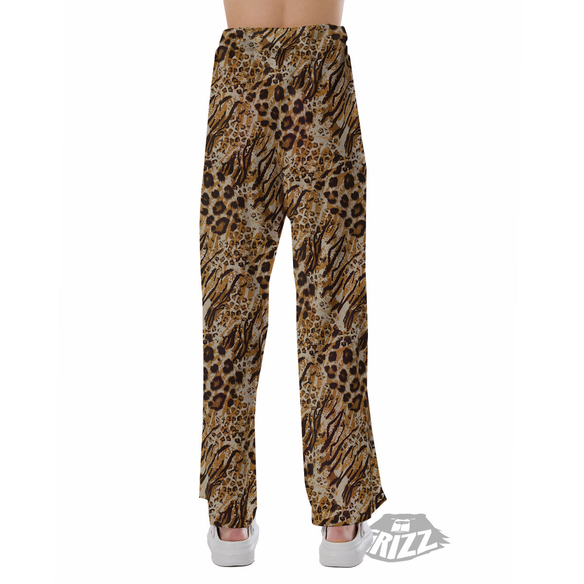 Patchwork Tiger Skin Print Pattern Pajama Pants-grizzshop