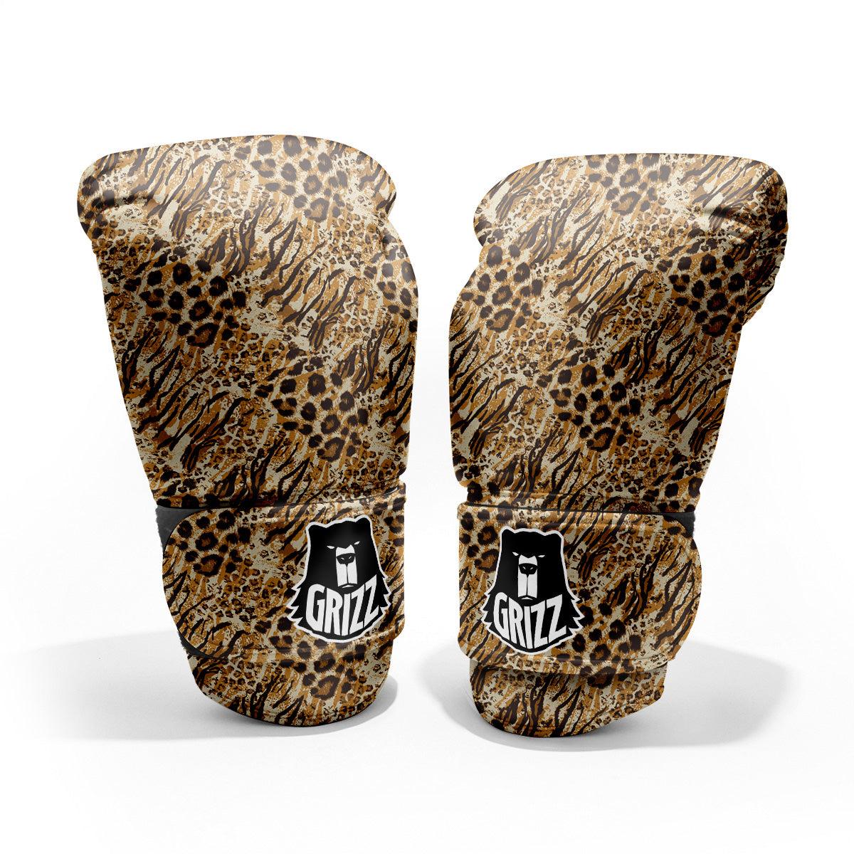 Patchwork Tiger Skin Print Pattern Pro Boxing Glove