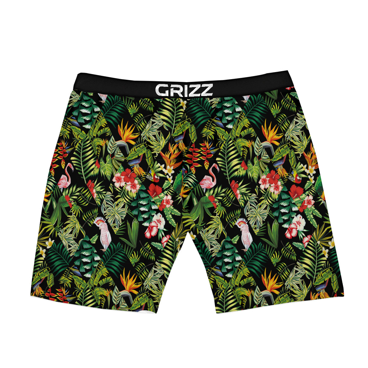 Patchwork Tropical Print Pattern Boxer Briefs-grizzshop