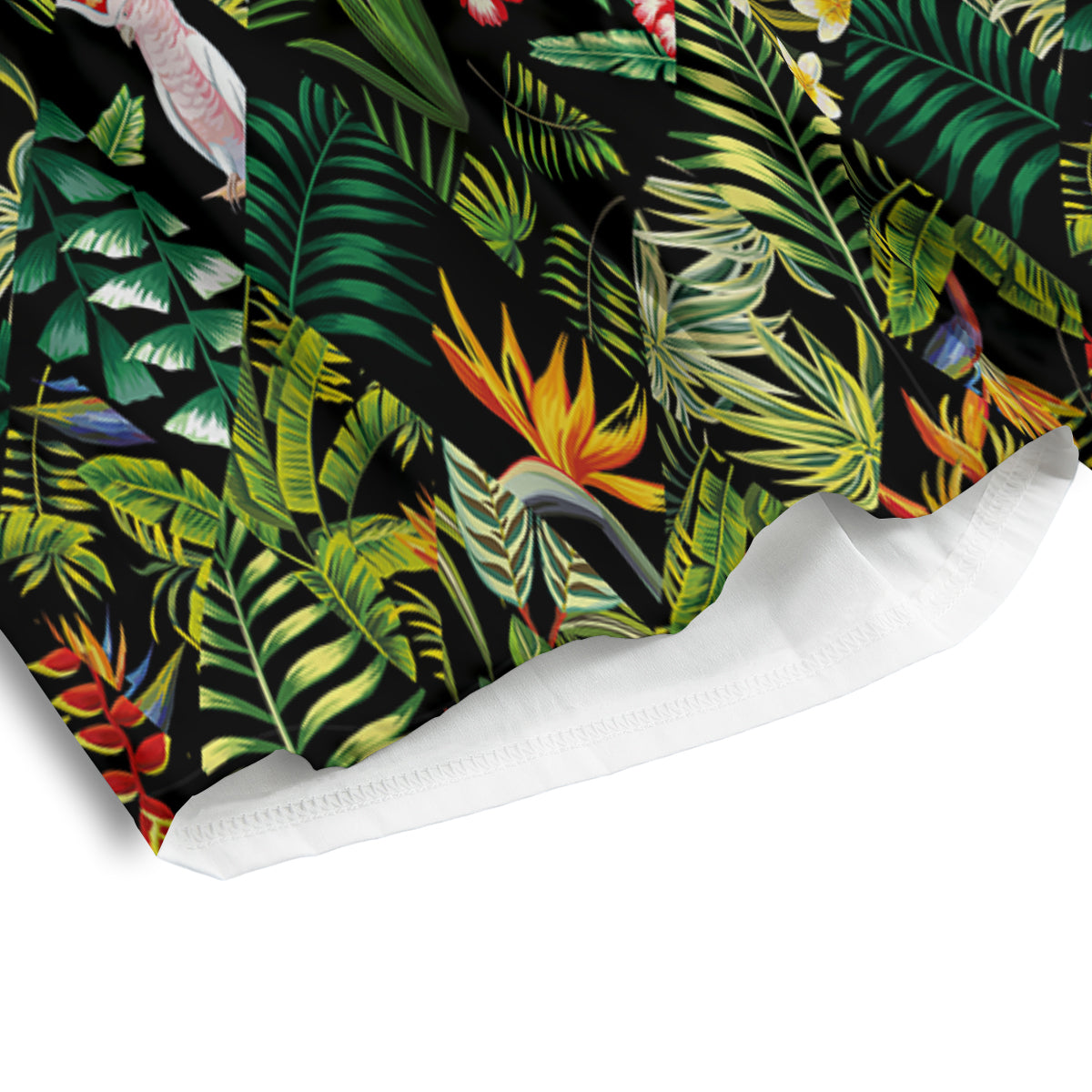 Patchwork Tropical Print Pattern Men's Athletic Shorts-grizzshop