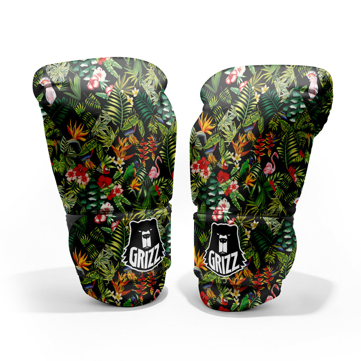 Patchwork Tropical Print Pattern Pro Boxing Glove