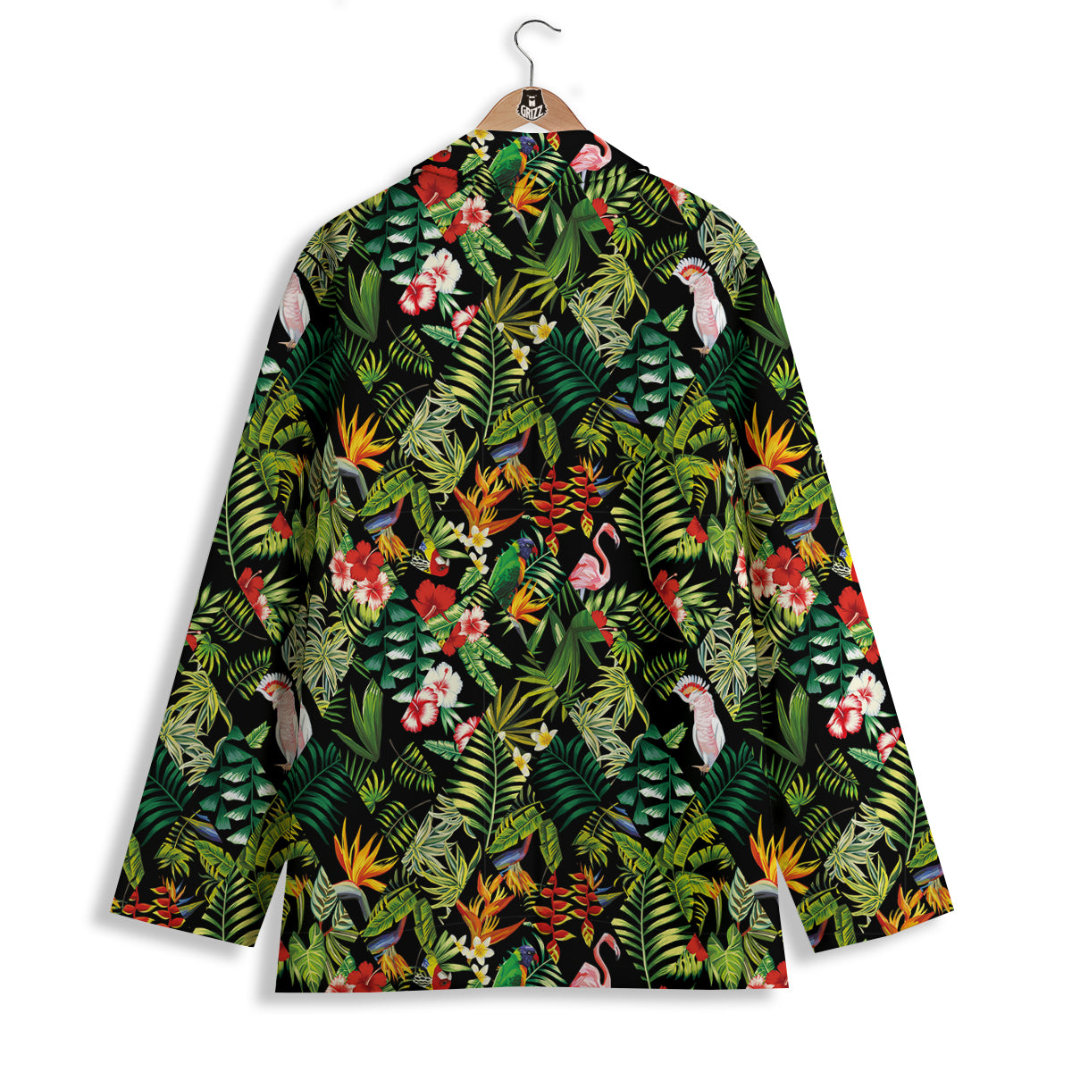Patchwork Tropical Print Pattern Women's Blazer-grizzshop