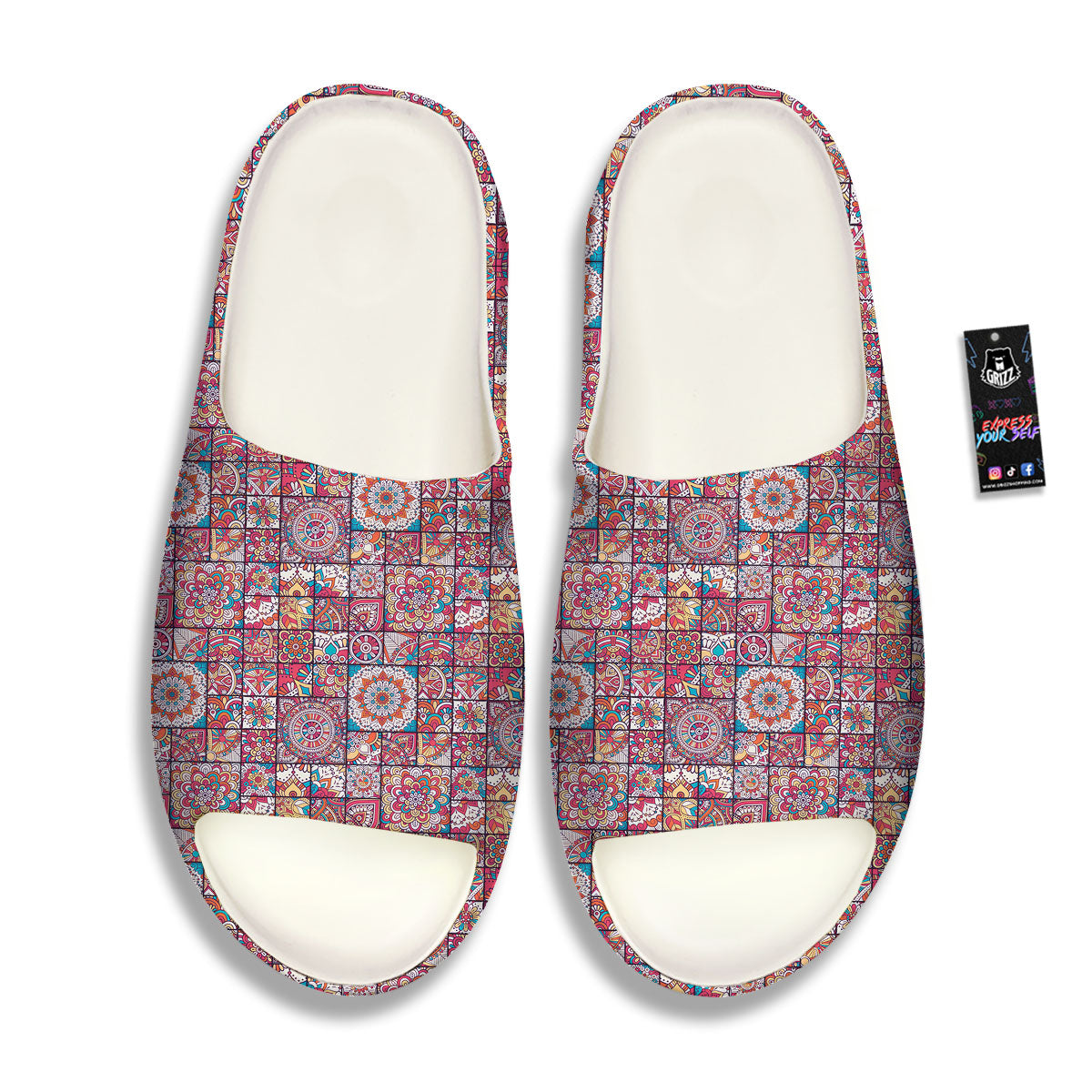 Patchwork Bohemian Print Pattern Sandals-grizzshop