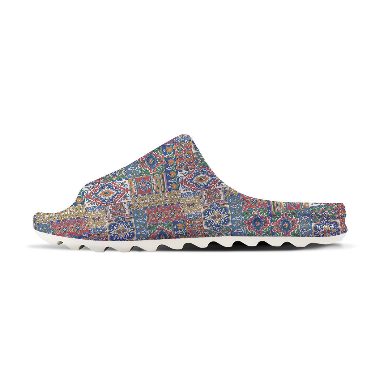 Patchwork Damask Vintage Print Pattern Sandals-grizzshop