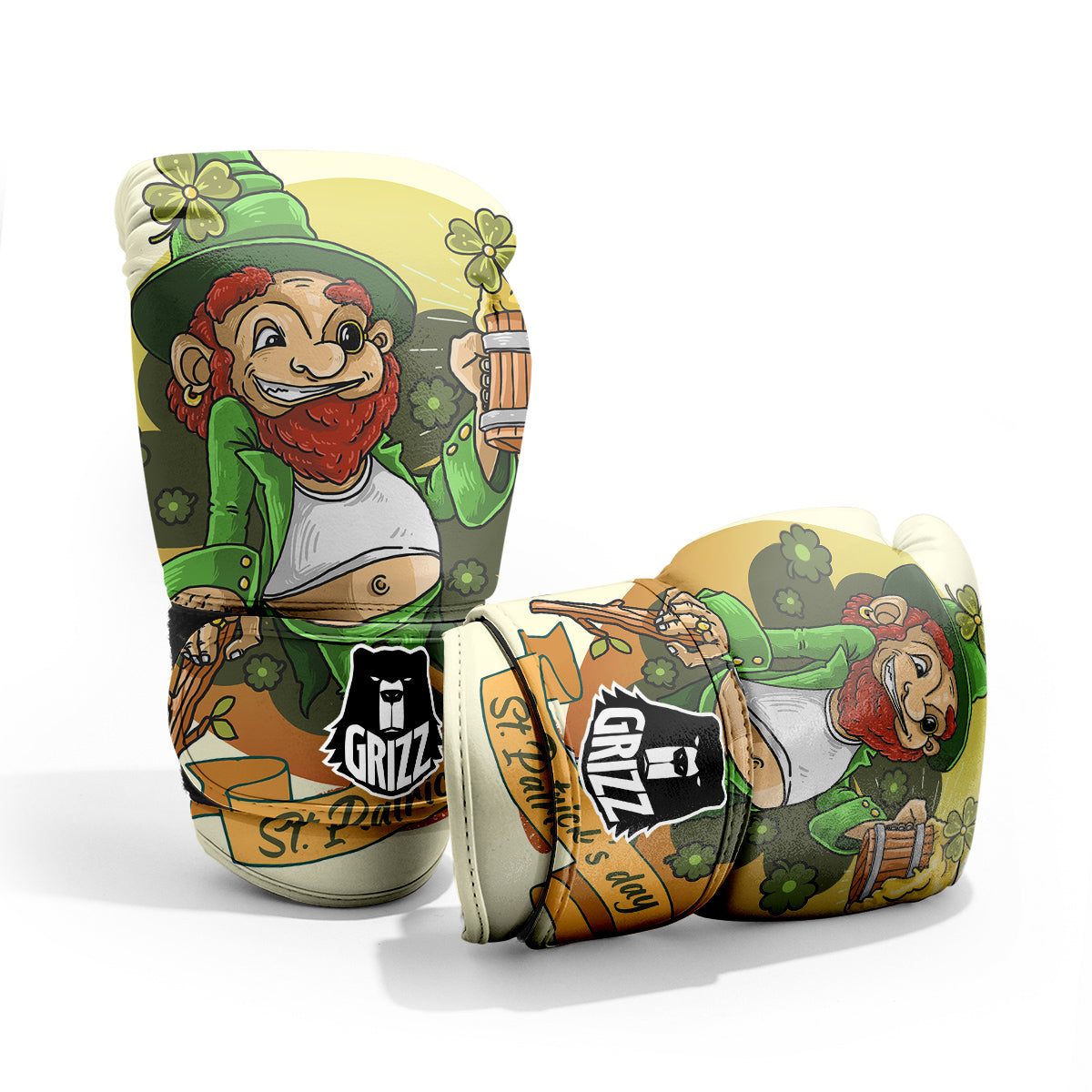 Patrick's Day Cute Shamrock Saint Print Pro Boxing Glove