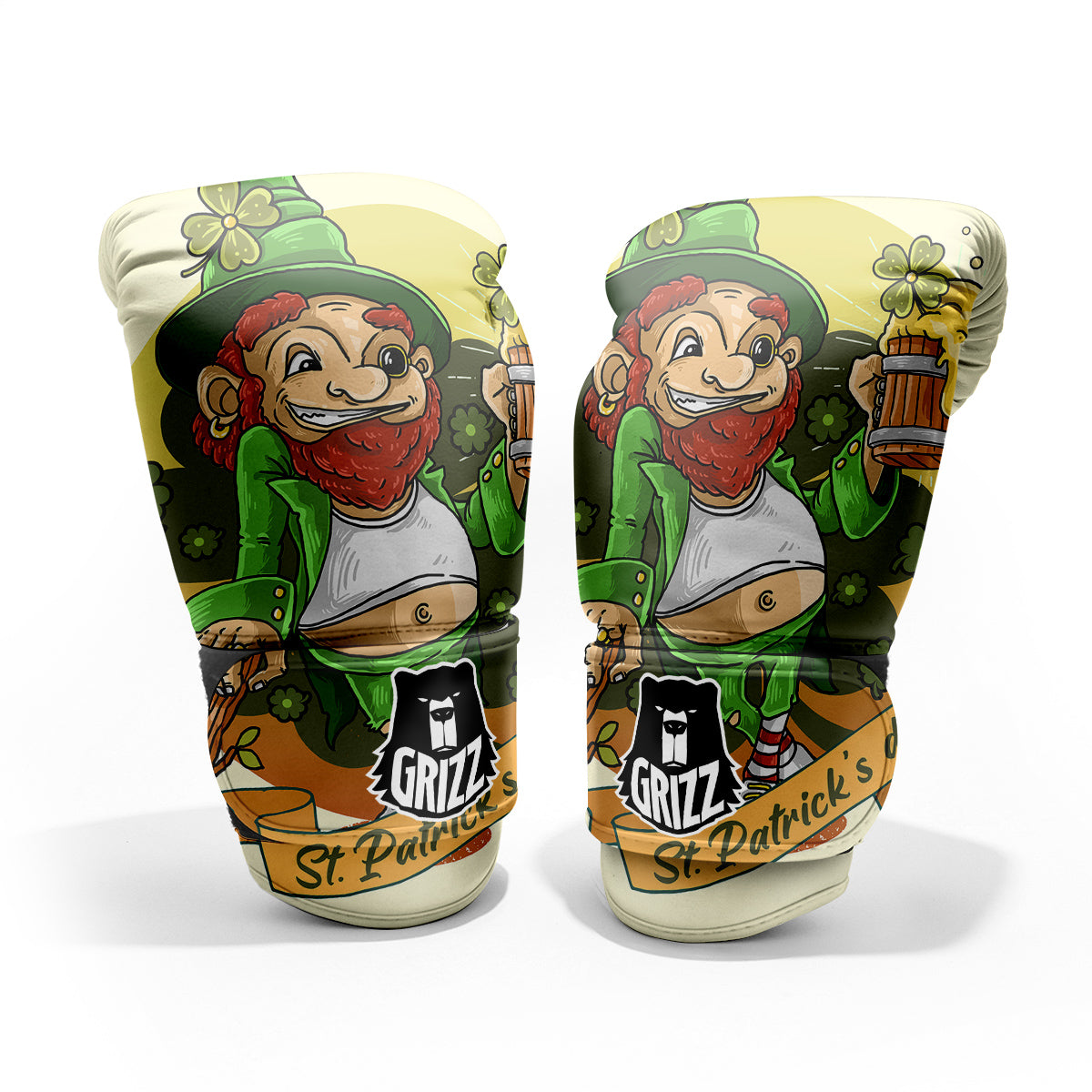 Patrick's Day Cute Shamrock Saint Print Pro Boxing Glove