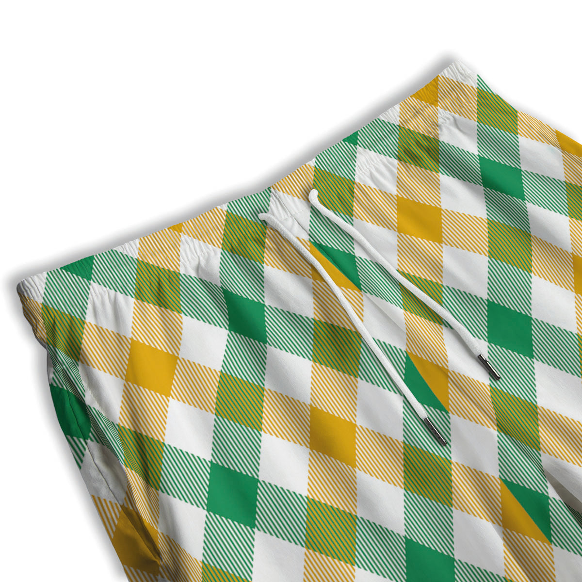 Patrick's Day Irish Plaid Print Men's Athletic Shorts