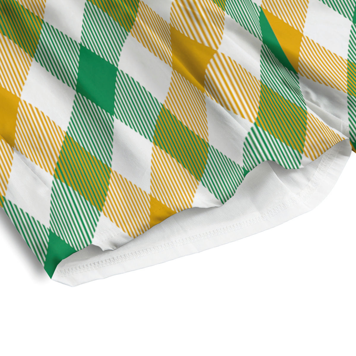 Patrick's Day Irish Plaid Print Men's Athletic Shorts