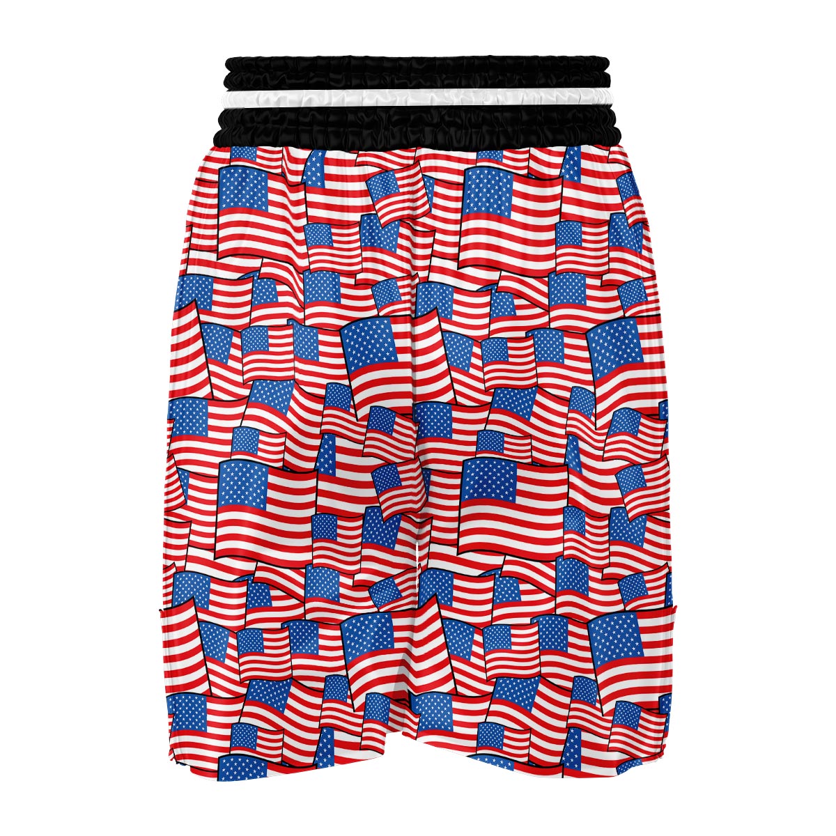Patriot Pattern Print Boxing Shorts-grizzshop
