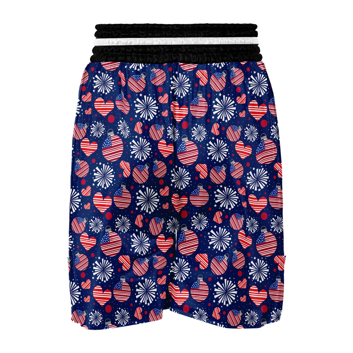 Patriot Print Pattern Boxing Shorts-grizzshop