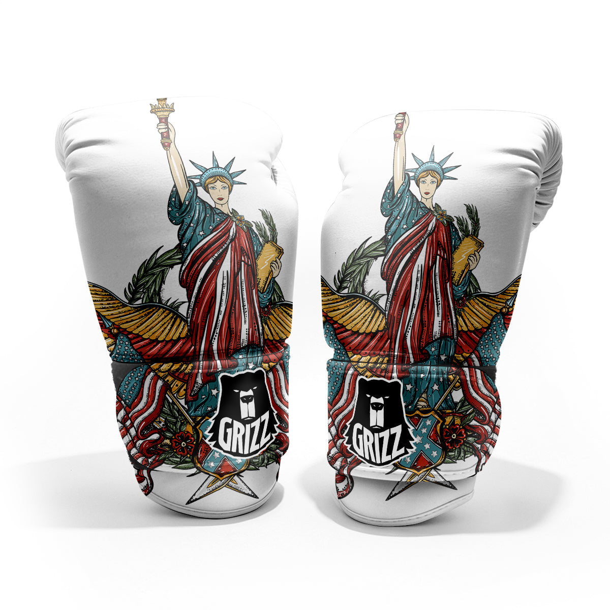 Patriotic Art Statue Of Liberty Print Pro Boxing Glove