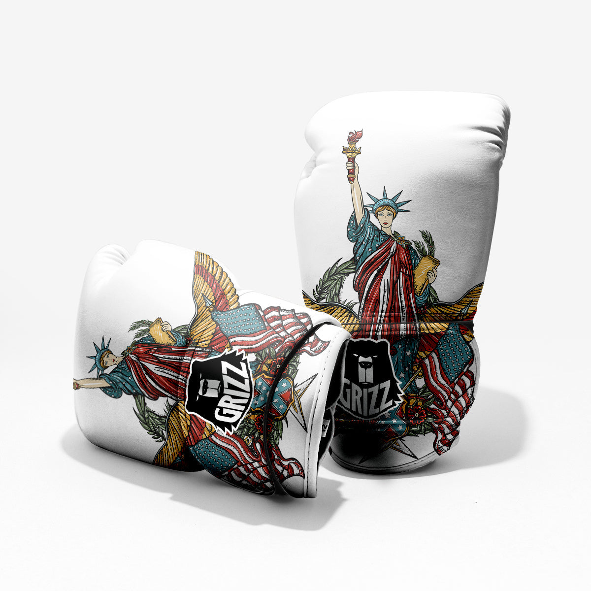 Patriotic Art Statue Of Liberty Print Pro Boxing Glove