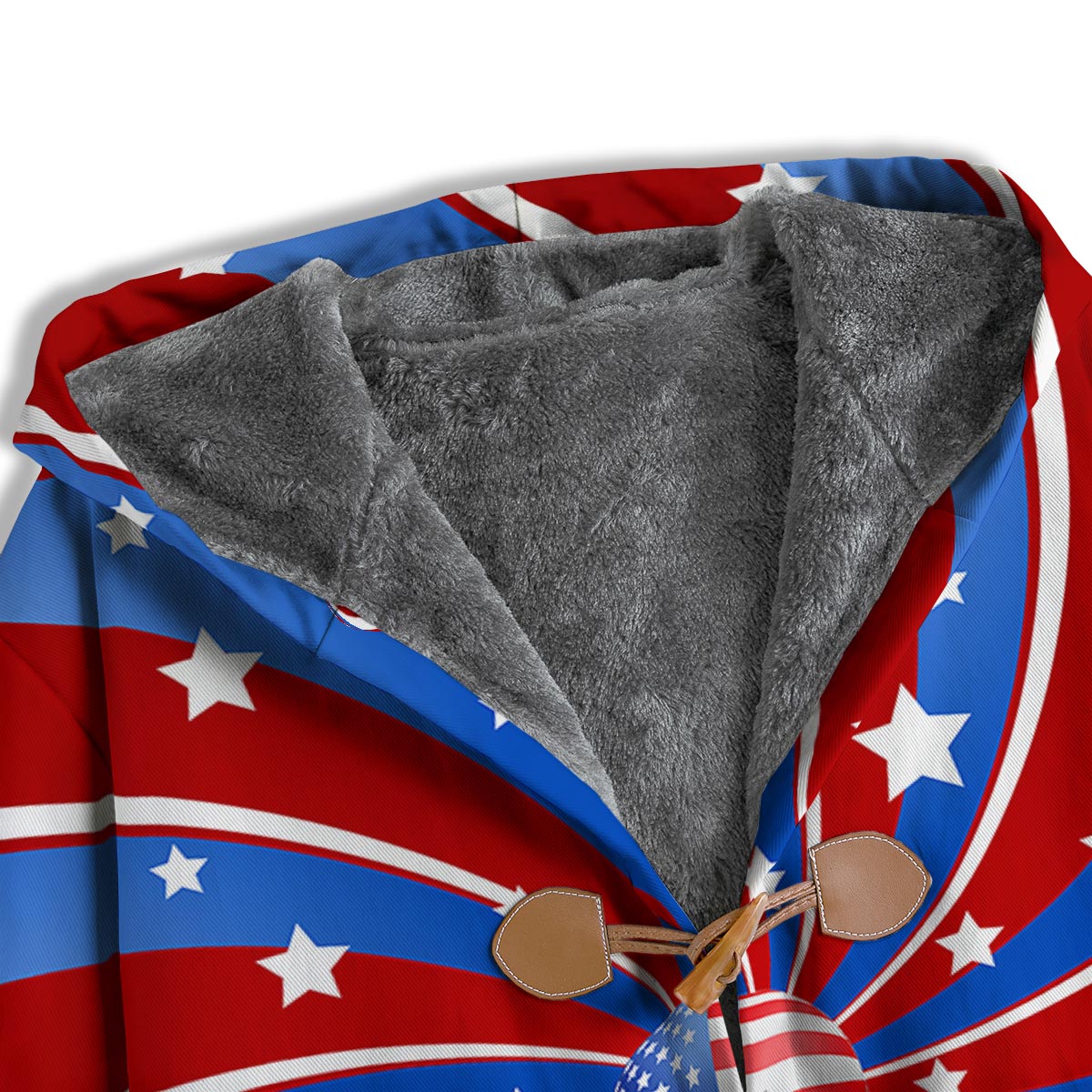 Patriotic Star Swirl American Print Men's Windbreaker Jacket-grizzshop