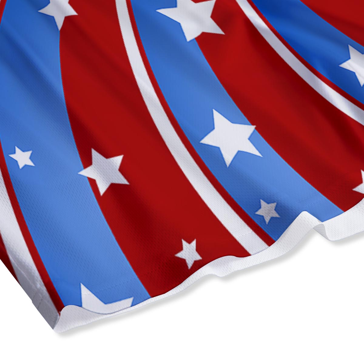 Patriotic Star Swirl American Print Mesh Shorts